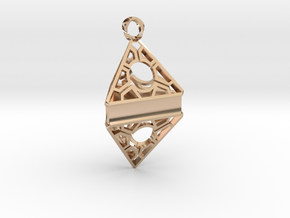 Customizable Keychain/Pendant in 14k Rose Gold Plated Brass