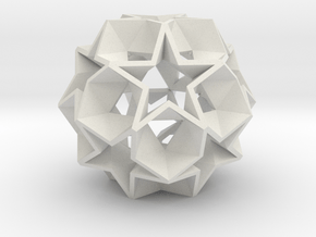 12 Star Ball - 3.4 cm in White Natural Versatile Plastic