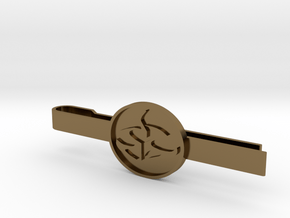 Agent 47 tie clip in Polished Bronze