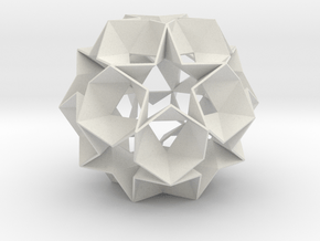 12 Star Ball - 8.4 cm in White Natural Versatile Plastic