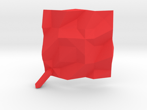 Houndstooth Pendant in Red Processed Versatile Plastic