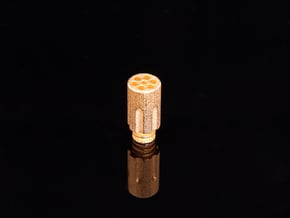 Revolver Chamber Driptip: Stainless Steel in Polished Gold Steel