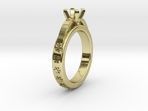 Ø0.630inch - Ø16 mm Diamond Ring Ø4.8 Round Diam.  in 18k Gold