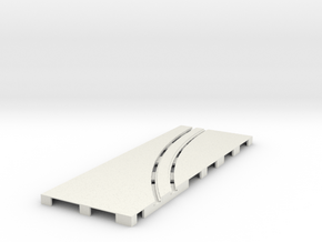 P-65stp-straight-lh-curve-outer-145r-75-pl-1a in White Natural Versatile Plastic