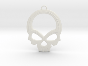 Skull Pendant in White Natural Versatile Plastic