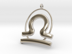 Libra Pendant in Rhodium Plated Brass