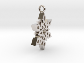Snowflake B Necklace in Platinum