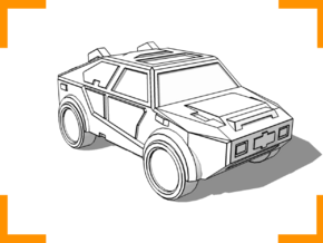 "Masterson" Utility Vehicle 6mm in White Natural Versatile Plastic