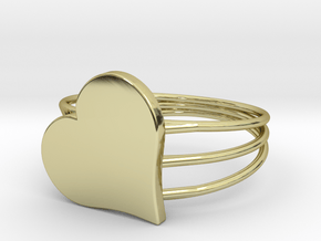 Size 6 Heart For ALL in 18k Gold Plated Brass