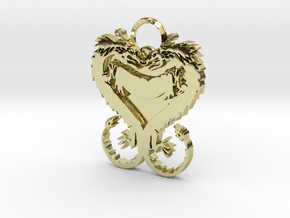 Dragonheart Keychain in 18k Gold Plated Brass