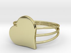 Size 7 Heart For ALL in 18k Gold Plated Brass
