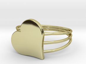 Size 8 Heart For ALL in 18k Gold Plated Brass