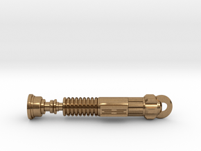Obi-Wan Saber Keychain in Natural Brass