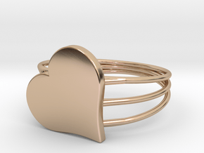 Size 9 Heart For ALL in 14k Rose Gold Plated Brass