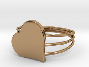 Size 10 Heart For ALL in Polished Brass