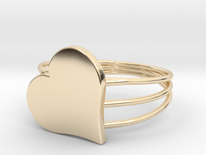 Size 11 Heart For ALL in 14k Gold Plated Brass