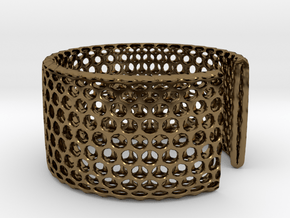 Geotombik Bracelet / Cuff in Polished Bronze