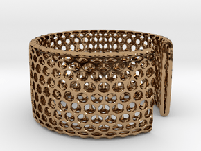 Geotombik Bracelet / Cuff in Polished Brass