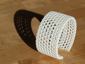 Geotombik Bracelet / Cuff in White Natural Versatile Plastic