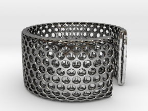 Geotombik Bracelet / Cuff in Polished Silver