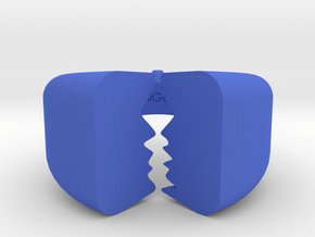 Lovers Necklace Pendant 01 in Blue Processed Versatile Plastic