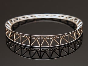 Intricate Framework Bracelet in Polished Silver