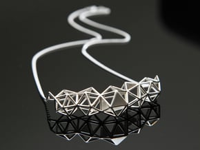 Icosahedron Pendent in Polished Silver