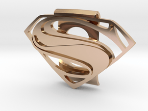 Superman Money Clip in 14k Rose Gold Plated Brass