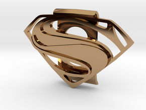 Superman Money Clip in Polished Brass