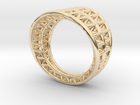 Framework Ring in 14k Gold Plated Brass