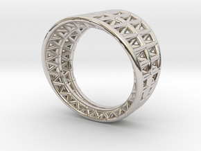 Framework Ring in Rhodium Plated Brass