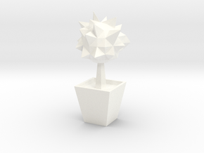 Lowpoly Tree in White Processed Versatile Plastic