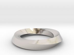 RingSwirl180 in Rhodium Plated Brass