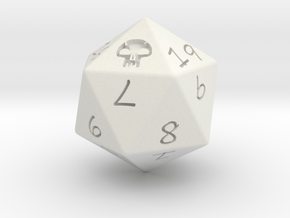 D20 Swamp in White Natural Versatile Plastic: Medium