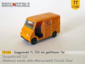 Goggomobil TL w/ opened door (TT 1:120) in Smooth Fine Detail Plastic