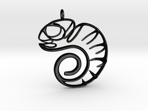 Chameleon pendant in Matte Black Steel