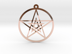 Woven Pentacles in 14k Rose Gold Plated Brass