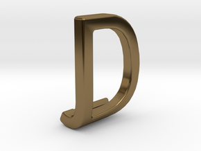 Two way letter pendant - DJ JD in Polished Bronze