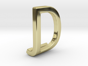 Two way letter pendant - DJ JD in 18k Gold Plated Brass
