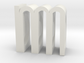 M Object-Poem Small in White Natural Versatile Plastic