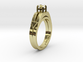 Ø0.877 inch-Ø22.29 Mm Diamond Ring Ø0.208 inch-Ø5. in 18k Gold