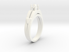 Ø0.877 inch-Ø22.29 Mm Diamond Ring Ø0.208 inch-Ø5. in White Processed Versatile Plastic