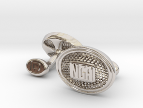 NGA Cufflinks in Rhodium Plated Brass