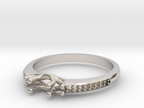 Past, Present, Future Engagement Ring in Platinum