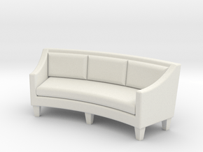1:48 Curved Sofa in White Natural Versatile Plastic