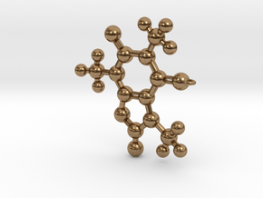 Caffeine Molecule  in Natural Brass