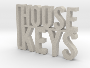 House Keys Key Chain in Natural Sandstone
