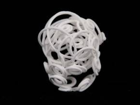 Swirlies3 in White Natural Versatile Plastic