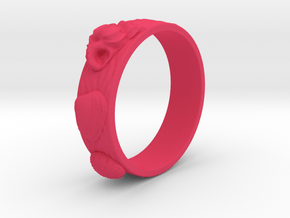 Sea Shell Ring 1 - US-Size 7 (17.35 mm) in Pink Processed Versatile Plastic