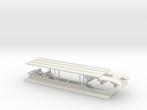 1/64th Set of Super B flatbed trailers in White Natural Versatile Plastic